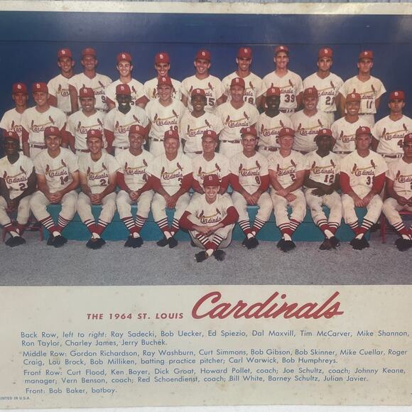 Vintage 1964 1968 1969 St Louis Baseball Cardinals Official Team Photos - Picture 2 of 7
